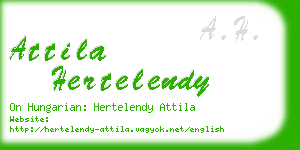 attila hertelendy business card